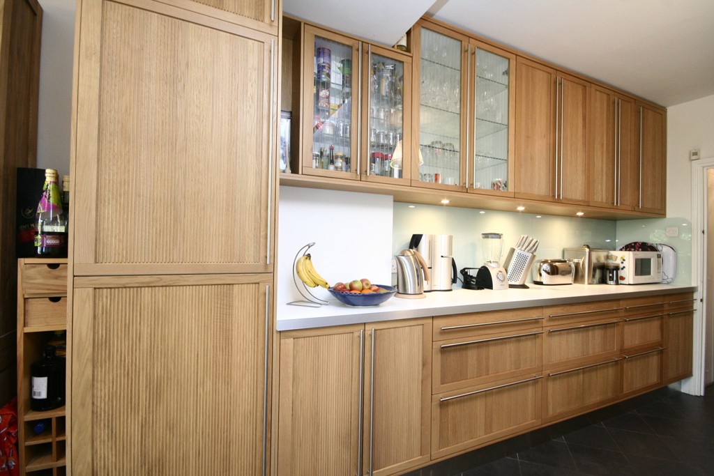 view of long units bespoke to fit multi level wall